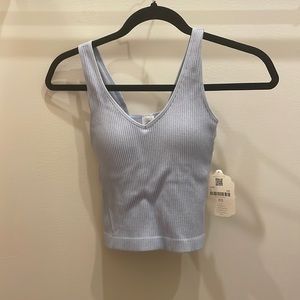 Powder blue crop top